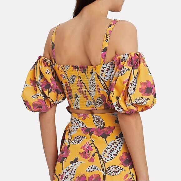 A.L.C. Size 14 Floral puff sleeve crop - Picture 3 of 3